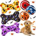 6 Pcs Halloween Dog Toys, Squeaky Bone Plush Toys by Vertintong