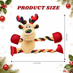 Christmas Squeaky Dog Toys- Interactive Plush Toys with 5 Squeakers- Stuffed Dog Toys for Medium & Large Breeds- Reducing Boredom and Relieving Anxiety (Elk) - Image 3