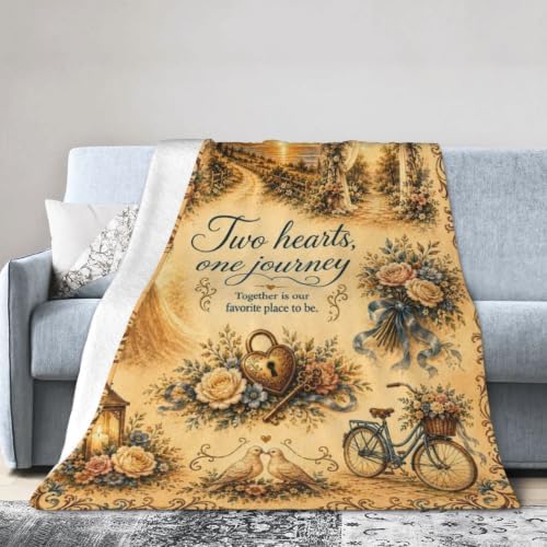 Wedding Couple Blanket Romantic Love Throw Stuff Gifts 80"x60" - Image 2