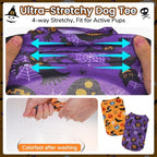 BINGPET 2PCS Dog Halloween Costume, Soft Cotton Puppy Shirt, Bat & Pumpkin - Image 3
