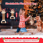 Christmas Dog Squeaky Toys, Stuffed Dog Chew Toy for Small and Medium Dogs - Image 2