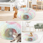 Christmas Tree Cat Tunnel Bed with Middle Mat, Cat Donut Tunnel - Image 7