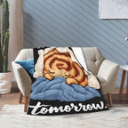 Sleepy Cinnamon Roll Blanket Throw Gift for Girls Women 80"X60" - Image 2