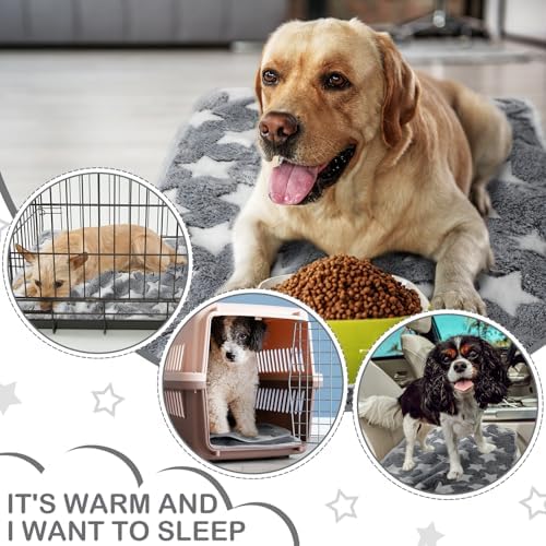 Reginary 4 Pcs Guinea Pig Fleece Cage Liners, Gray Star, 24 x 16 Inch - Image 5