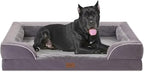 Comfort Expression Orthopedic Dog Bed for Extra Large Dogs with Bolster | Waterproof Dog Couch Bed with Washable Cover & Non-Slip Bottom, Supportive Egg Crate Foam Big Dog Bed, 53x42Inch