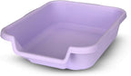 KittyGoHere Senior Cat Litter Box, Small Litter pan, Open Top Low Entrance Kitty Litter Box, Lightweight Low Entry Litters Box, Durable, Made in USA (Storybook Lavender)
