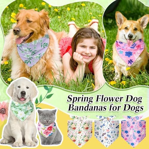 Geyoga 240 Pcs Dog Bandanas Bulk Summer Pet Bandanas with Floral Design - Image 6
