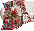 Cardinal Throw Blanket Red Bird Cardinal Stuff Gifts for Kids Girls Boys Adults Women Men Soft Cozy Warm Plush Fluffy Fuzzy Fleece Blanket Christmas Decor 50''X60'' - Image 7
