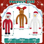 no Stuffing Christmas Dog Toys Squeaky 3-Pack Interactive Chew Toy - Image 3