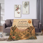 Desert Cactus Blanket Western Inspirational Throw Gifts 50"x40" - Image 6