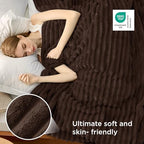Bedsure Soft King Size Blankets for Bed Chocolate Brown 108"x90" - Image 4