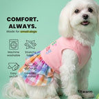 Fitwarm Easter Blessing Dog Dress, Easter Outfit for Small Dogs Girl, Colorful Pet Clothes, Pink, Blue, Orange, White, XS - Image 6