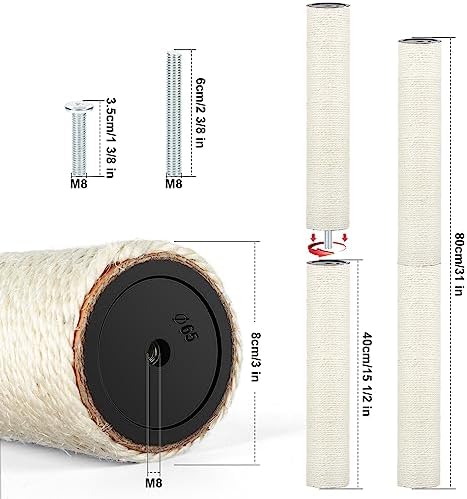 4 PCS M8 Cat Scratching Post Replacement, 15.7 x 3.1 Inches - Image 2