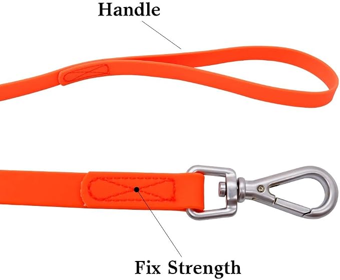 Waterproof Dog Training Leash 50FT 30FT 15FT 10FT 5FT Heavy Duty Recall Long Lead for Large Medium Small Dogs (30FT, Orange)