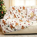 Christmas Gingerbread Throw Blanket for Couch,50x60 Inches - Image 2