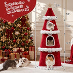 LUCKLIFE 59" Christmas Cat Tree,Multi-Level Condo Tower - Image 6