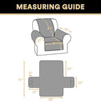 Recliner Cover 100% Waterproof Couch Cover Sofa Cover for Living Room Water Resistant Furniture Protector with Elastic Straps for Pets Dog(Recliner28,Brown)
