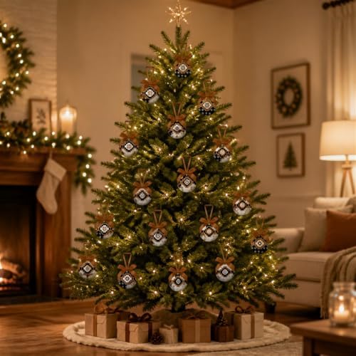Western Christmas Ornaments - Western Christmas Decor Ball Ornaments Tree Decorations Hanging Balls 2.36 Inch for Xmas Tree Party Home Holiday，Xmas Gifts Set of 16Pcs - Image 5