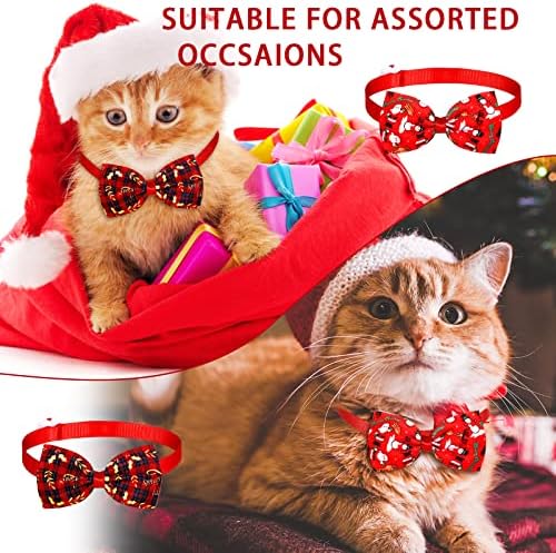 Sadnyy 50 Pcs Christmas Dog Bow Ties Neckties Adjustable Collar - Image 3