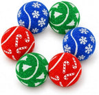 INSUM Christmas Dog Balls Toys, 2.5'' 6 Pack Dog Stocking Stuffers by INSUM