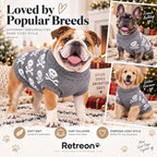 Dog Sweater for Medium Dogs Girl Boy Winter, Dog Clothes, Grey, XL - Image 5