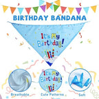 lilfrd 9Pcs Blue Dog Birthday Toy Set, Squeaky Hat Bandana Gift for Dogs - Image 5