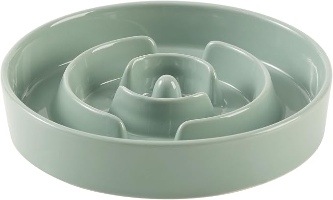 Havniva Slow Feeder Dog Bowls, Ceramic Dog Bowl Slow Feeder for Fast Eater | 3.2 Cups Puzzle Dog Food Bowl, Slow Feeding Bowls for Large Dogs, Non-Slip Rubber Base, Anti-Choking
