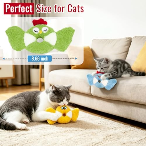 Retro Shaw Cat Toys Bird, Catnip Toys for Indoor Cats, 3 Pack, 8.26 Inches - Image 6