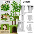 Woochpet 60"Large Cat Tree with Scratching Post,Tall Cat Tower with Hammock - Image 4