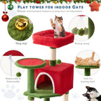 DUMOS 44 Inch Cat Tree Tower with Natural Sisal Scratching Posts - Image 3