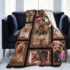 Yorkshire Terrier Blanket for Girls Women Boys Men Adults Kids Soft Cozy Fleece Yorkie Dog Throw Blankets Gifts Warm Flannel Plush Stuff Lightweight Decorative for Couch Bed Sofa 60"X50" - Image 4