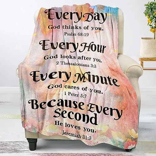 COMFAR Christian Inspirational Soft Throw Blanket - Faith and Spiritual Gift for Women, Men, Adults, Kids - Personalized Religious 50"x 60" Blanket by COMFAR