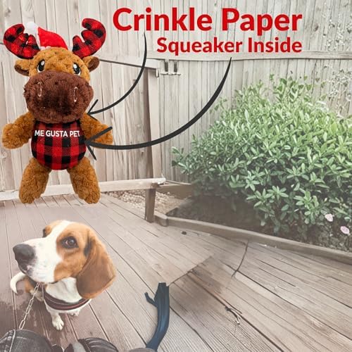 Plush Dog Toy - Dog Stuffed Animal Toy, Puppy Toys, Squeaky Dog Toy for Small, Medium & Large Dogs, Durable Plush to Keep Them Busy Morris Moose (Christmas) - Image 3