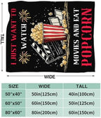 Movie Popcorn Blanket for Girls Women Boys Men Adults Kids Soft Cozy Fleece Theater Film Cinema Throw Blankets Gifts Warm Flannel Plush Lightweight Decor for Couch Bed Sofa 60"X50" - Image 7
