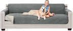 Sofa Shield® Couch Slip Covers for Dogs, Reversible Furniture Protector with Strap, Stain and Tear Resistant Cushion Cover, 88 inch Seat, Machine Washable Slipcover Pets, Cats, Charcoal Linen