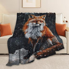 Red Fox Blanket Cute Orange Fox Throw Blanket Gifts for Girls Boys Kids Women Men Adults Super Soft Cozy Plush Fluffy Fuzzy Fleece Blanket Home Decor 40''X50'' - Image 4