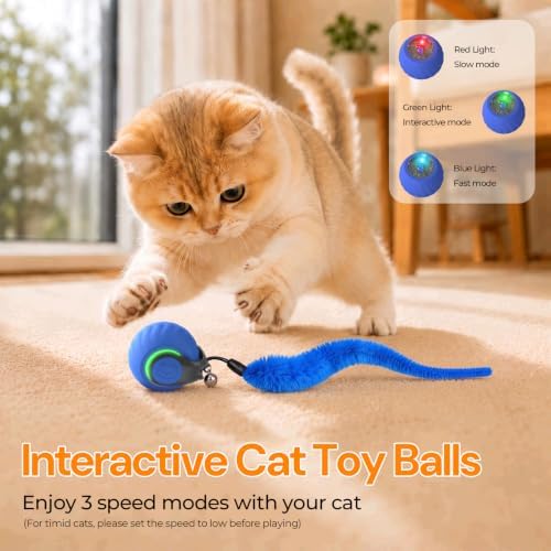 Interactive Cat Toys with Bird Sounds & 3 Speed Modes for Indoor Cats Play - Image 2