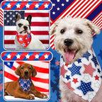 Preboun 50 Pcs Patriotic Dog Bandanas Bulk 4th of July Bandanas for Dogs Triangle Kerchief Scarf Set for Pets Independence Day Costume Photo Props Accessories Pet Shops, 25 Styles(31.5 x 21.7 x 21.7) - Image 6