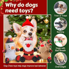 Newget 3Pcs Christmas Squeaky Dog Toys, Plush Dog Toys with Crinkle Paper - Image 4