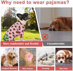 Dog Pajamas Lightweight Dog Onesies Soft Stretchy Tiny Outfit Clothes for Small Medium Large Puppy Pjs Clothes Doggie Cat Pet Boys Girls Outfit (Large (20-30lb), Red Heart) - Image 6