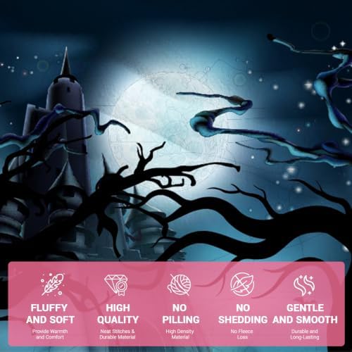 COMFAR Cute Halloween Blankets for Kids/Teens/Women/Men/Adults, Spooky Blanket for Boy/Girls/Toddler, Fall Throw Blanket for Couch 50"x 60" - Image 5