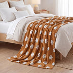 Horaldaily Caramel Dog Paw Shape 3D Textured Throw Blanket 60x80 - Image 3