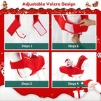 BWOGUE Santa Dog Costume, Dog Christmas Outfit, Riding Pet Costume, Size S - Image 6