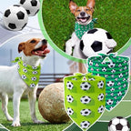100 Pcs Soccer Themed Dog Bandanas Bulk for Pet Costume Accessories - Image 3