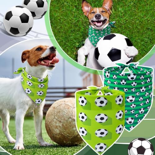 100 Pcs Soccer Themed Dog Bandanas Bulk for Pet Costume Accessories - Image 3