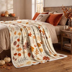Fall Throw Blanket Autumn Leaves Decor Thanksgiving Fuzzy Fleece Soft Blankets and Throws for Living Room Couch Sofa Bed Chair 50 X 60 Inch - Image 4