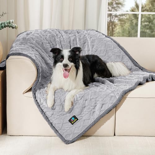 Luciphia Waterproof Dog Blanket, Reversible Sherpa Fleece for Couch Cover by luciphia