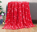 Elegant Comfort Luxury Velvet Super Soft Christmas Prints Fleece Blanket-Holiday Theme Home Décor Fuzzy Warm and Cozy Throws for Winter Bedding, Couch and Gift, 50 x 60 inch, Snowflakes by ELEGANTCOMFORT