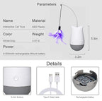 DOEL Cat Toys Interactive for Indoor, Rechargeable Automatic Rotating Feather Wand Toy, Tumbler Design, Electric Fun Tracker Exercise Gift, Stimulate to Chase and Hunting, for Bored Cats Kitten