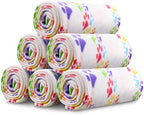 Comsmart Dog Blankets, 6 Pack Fleece Pet Blankets, 39x35 inches, White by Comsmart